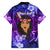 New Zealand Custom Women's Day Family Matching Off Shoulder Short Dress and Hawaiian Shirt Maori Girl Feathers of Hope - Purple LT9 - Polynesian Pride