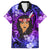 New Zealand Custom Women's Day Family Matching Puletasi and Hawaiian Shirt Maori Girl Feathers of Hope - Purple LT9 Dad's Shirt - Short Sleeve Purple - Polynesian Pride