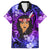 New Zealand Custom Women's Day Family Matching Short Sleeve Bodycon Dress and Hawaiian Shirt Maori Girl Feathers of Hope - Purple LT9 Dad's Shirt - Short Sleeve Purple - Polynesian Pride