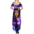 New Zealand Custom Women's Day Family Matching Summer Maxi Dress and Hawaiian Shirt Maori Girl Feathers of Hope - Purple LT9 - Polynesian Pride