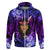 New Zealand Custom Women's Day Hoodie Maori Girl Feathers of Hope - Purple LT9 Zip Hoodie Purple - Polynesian Pride