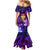 New Zealand Custom Women's Day Mermaid Dress Maori Girl Feathers of Hope - Purple LT9 - Polynesian Pride