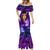 New Zealand Custom Women's Day Mermaid Dress Maori Girl Feathers of Hope - Purple LT9 - Polynesian Pride