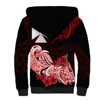 (Custom Personalised) Wallis et Futuna Sherpa Hoodie Polynesian Floral Tribal LT9 - Polynesian Pride