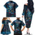 New Zealand Matariki Pohutukawa Family Matching Off The Shoulder Long Sleeve Dress and Hawaiian Shirt Te Mauri te Ora