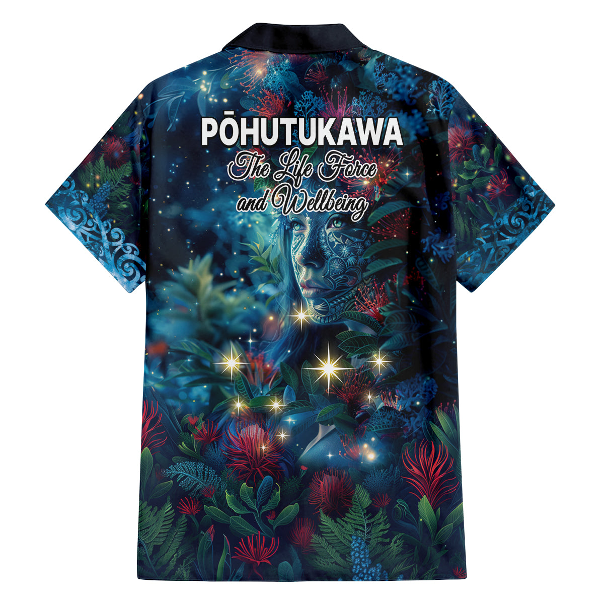 New Zealand Matariki Pohutukawa Family Matching Puletasi and Hawaiian Shirt Te Mauri te Ora