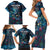 New Zealand Matariki Pohutukawa Family Matching Short Sleeve Bodycon Dress and Hawaiian Shirt Te Mauri te Ora