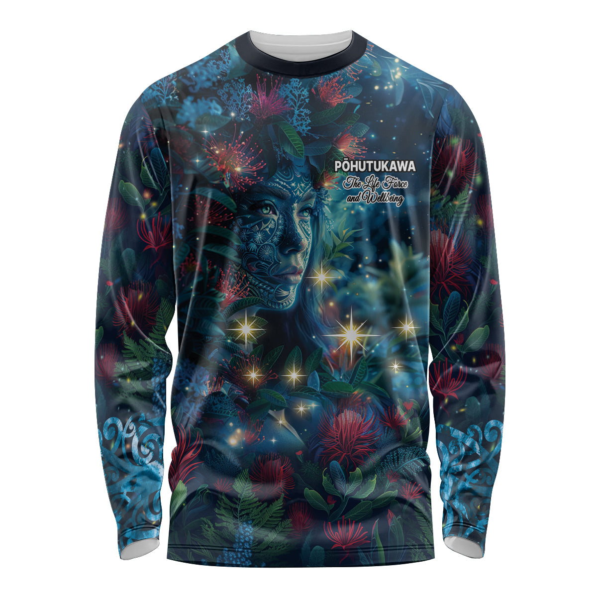 New Zealand Matariki Pohutukawa Long Sleeve Shirt Te Mauri te Ora