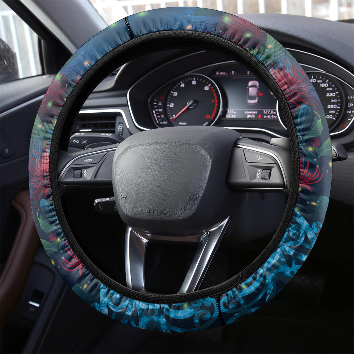 New Zealand Matariki Pohutukawa Steering Wheel Cover Te Mauri te Ora