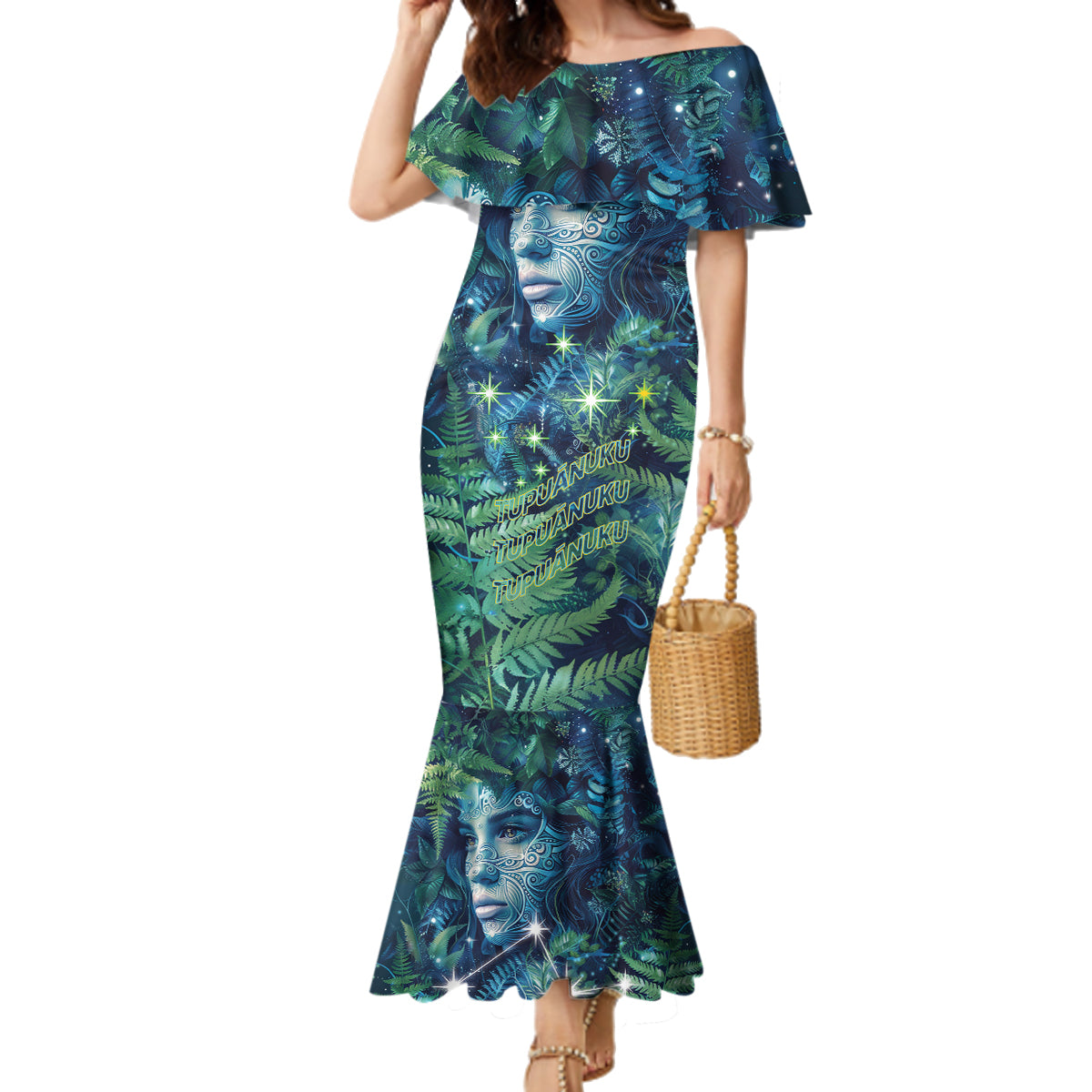 New Zealand Matariki Tupuanuku Family Matching Mermaid Dress and Hawaiian Shirt Te Wā o te Hauhake
