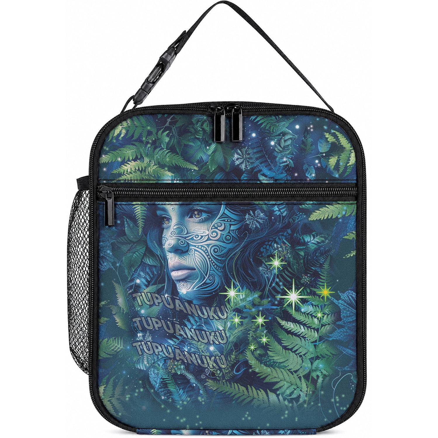 New Zealand Matariki Tupuanuku Lunch Bag Te Wā o te Hauhake LT9 10.2 × 8.3 × 4.3 inch Art - Polynesian Pride