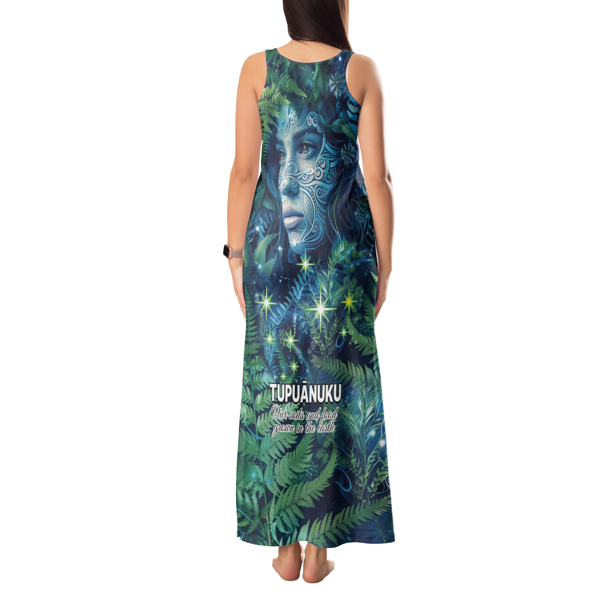 New Zealand Matariki Tupuanuku Tank Maxi Dress Te Wā o te Hauhake