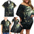 New Zealand Matariki Tupuarangi Family Matching Off Shoulder Short Dress and Hawaiian Shirt Ngā Kai o te Rangi