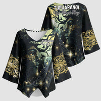 New Zealand Matariki Tupuarangi Kimono Sleeve Blouse Ng Kai o te Rangi - Polynesian Pride