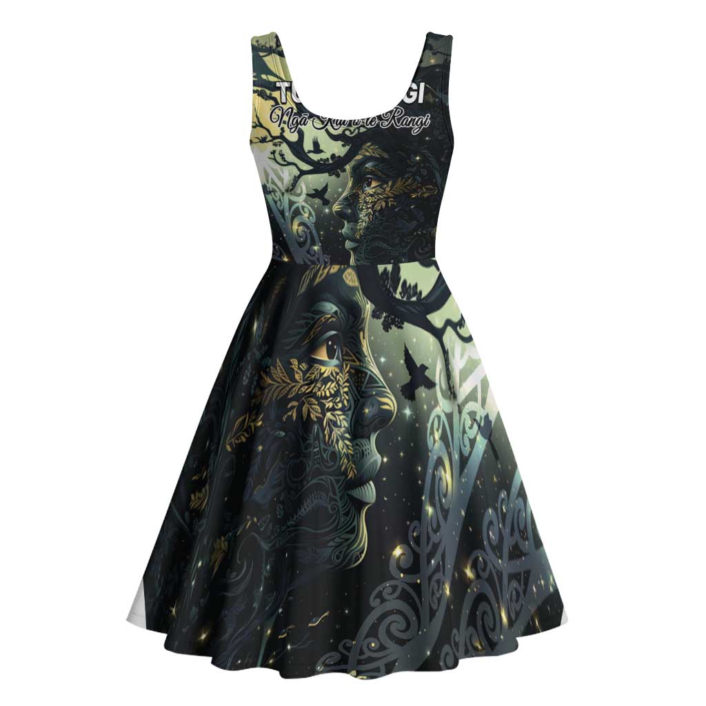 New Zealand Matariki Tupuarangi Midi Dress Ng Kai o te Rangi - Polynesian Pride