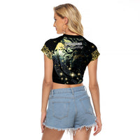 New Zealand Matariki Tupuarangi Raglan Cropped T Shirt Ngā Kai o te Rangi