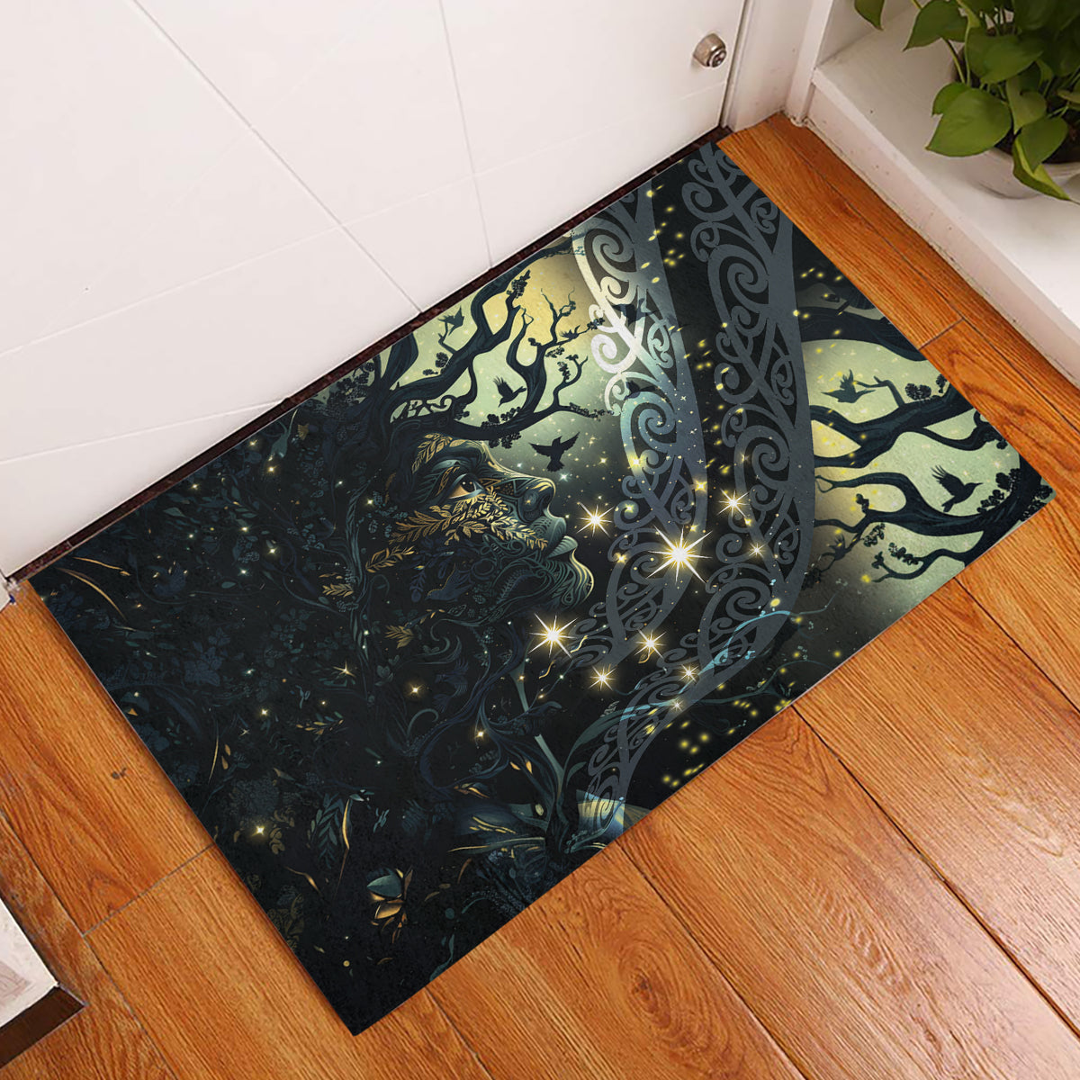 New Zealand Matariki Tupuarangi Rubber Doormat Ngā Kai o te Rangi