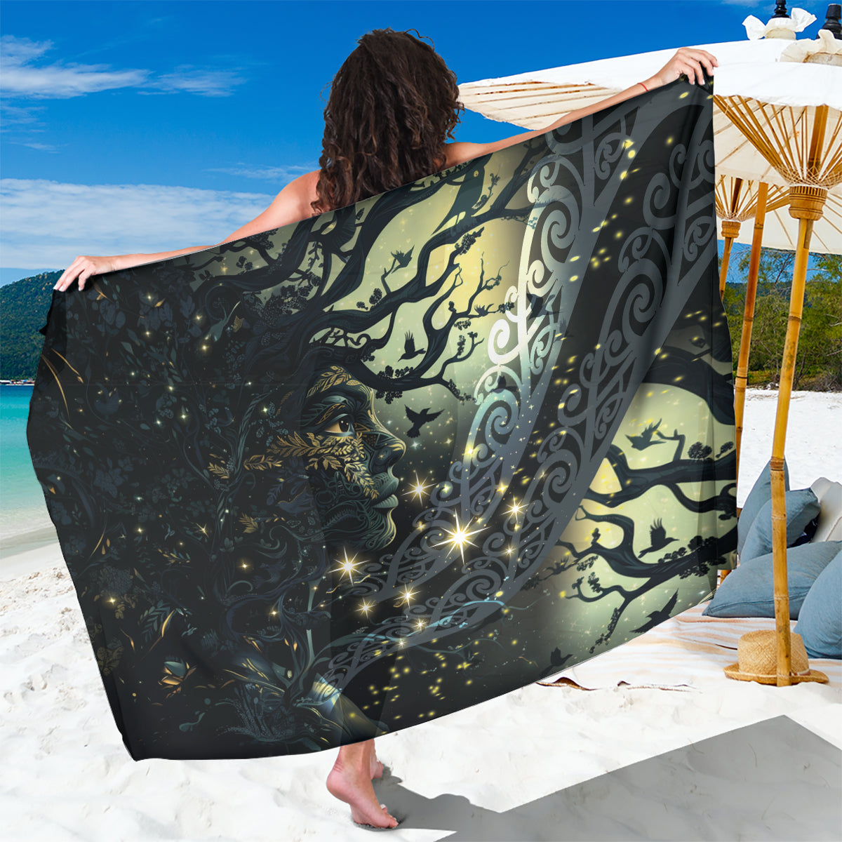 New Zealand Matariki Tupuarangi Sarong Ngā Kai o te Rangi