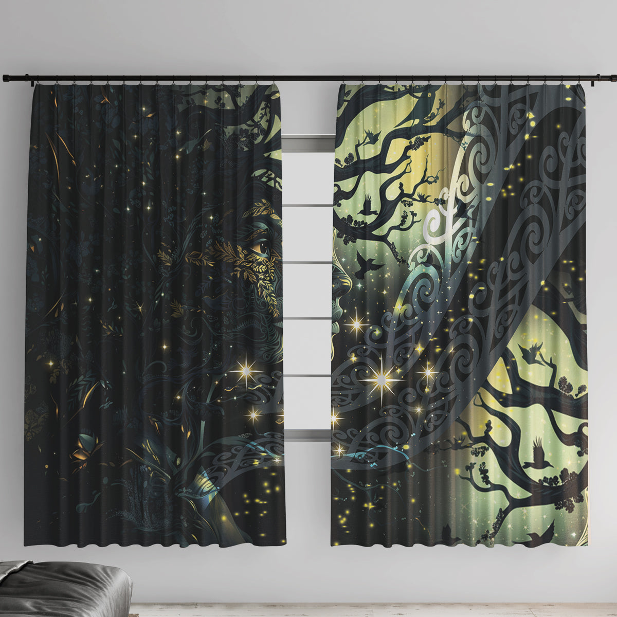 New Zealand Matariki Tupuarangi Window Curtain Ngā Kai o te Rangi