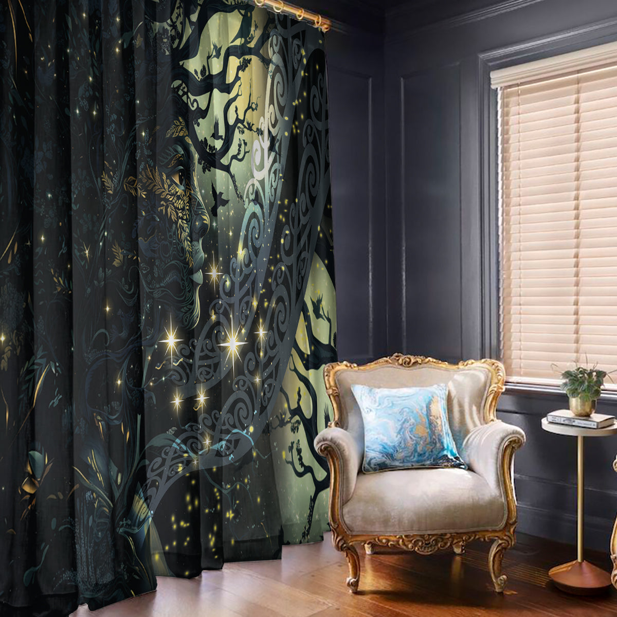 New Zealand Matariki Tupuarangi Window Curtain Ngā Kai o te Rangi