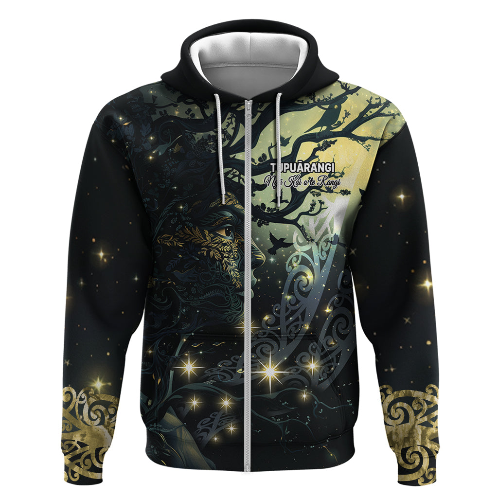 New Zealand Matariki Tupuarangi Zip Hoodie Ngā Kai o te Rangi