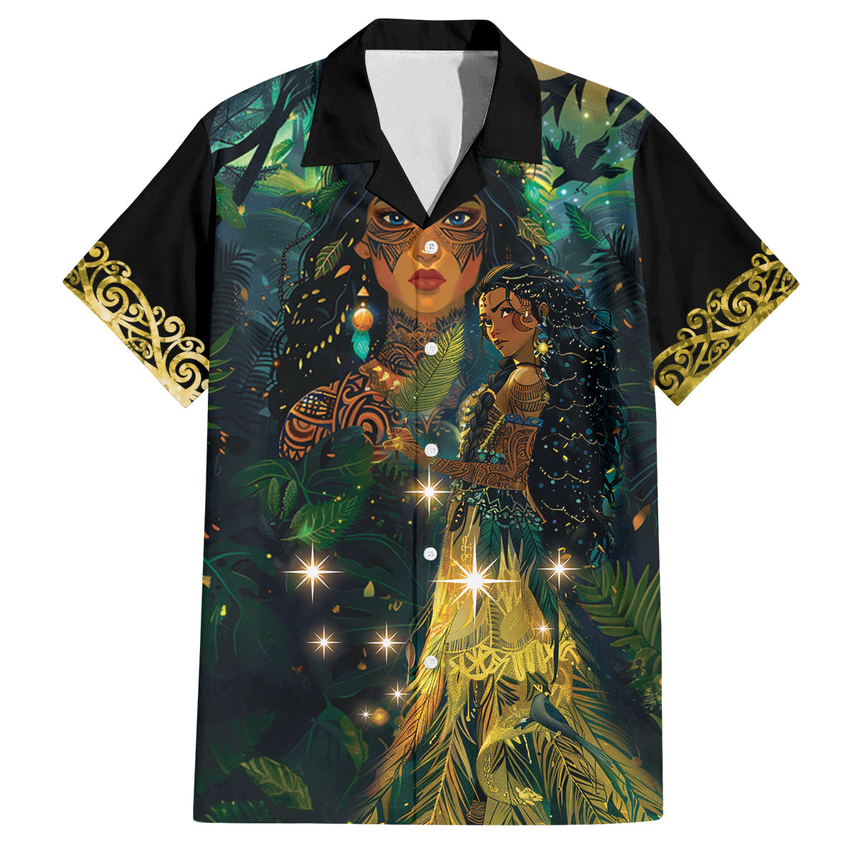 New Zealand Matariki Family Matching Long Sleeve Bodycon Dress and Hawaiian Shirt Rongoā Māori Wellbeing and Good Luck