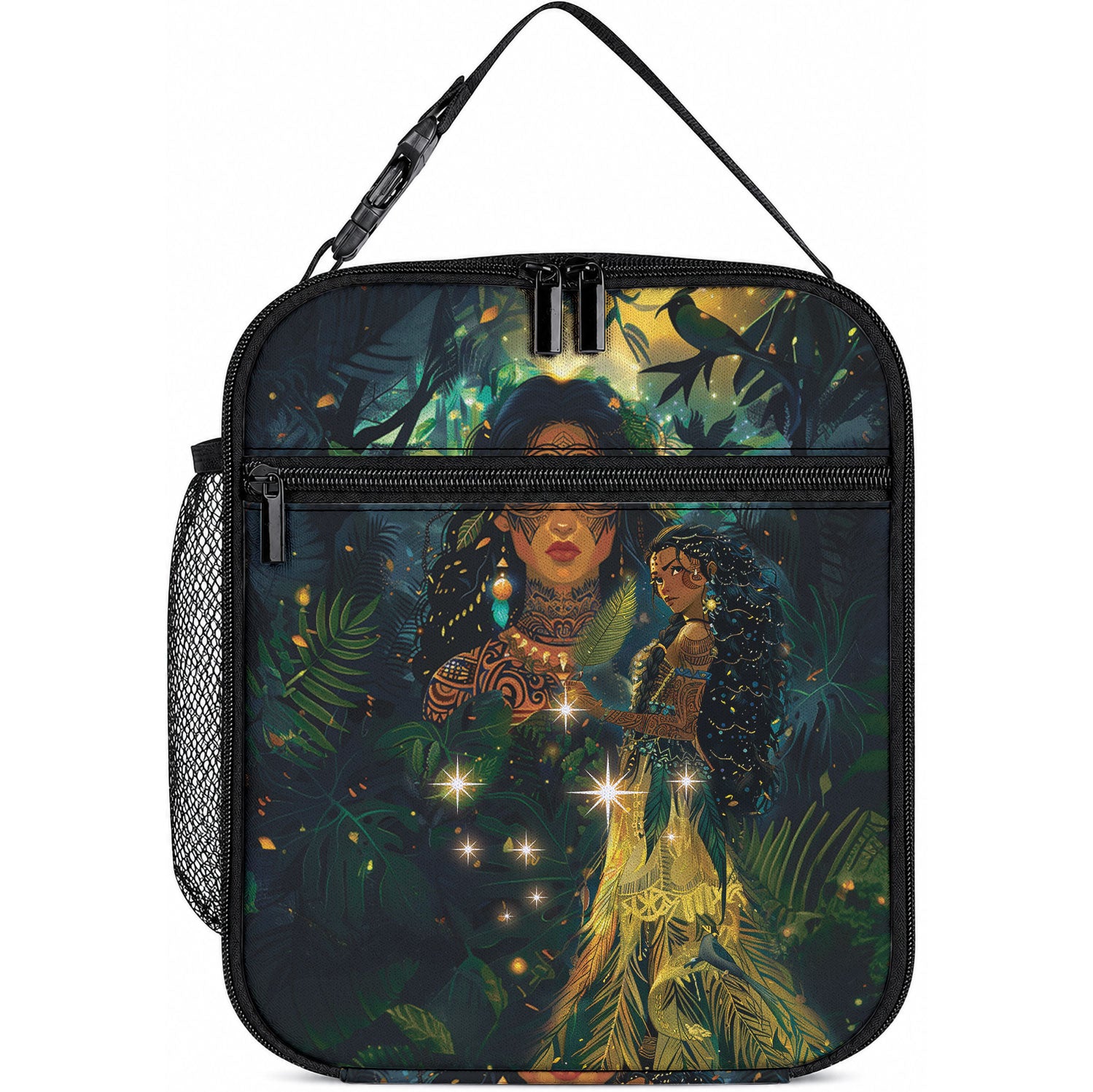 New Zealand Matariki Lunch Bag Rongoā Māori Wellbeing and Good Luck LT9 10.2 × 8.3 × 4.3 inch Art - Polynesian Pride