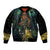 New Zealand Matariki Sleeve Zip Bomber Jacket Rongoā Māori Wellbeing and Good Luck