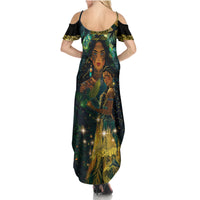 New Zealand Matariki Summer Maxi Dress Rongoā Māori Wellbeing and Good Luck