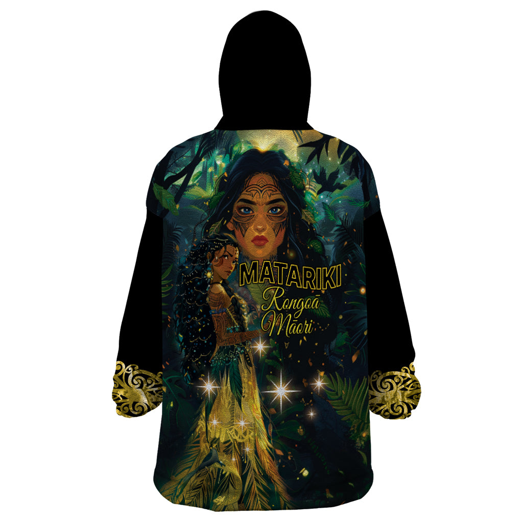 New Zealand Matariki Wearable Blanket Hoodie Rongoā Māori Wellbeing and Good Luck