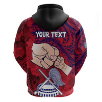 Custom Fathers Day Polynesian Islands American Samoa Hoodie Dad Ou Te Alofa Ia Te Oe Tama Polynesian Flowers Tribal LT9 - Polynesian Pride