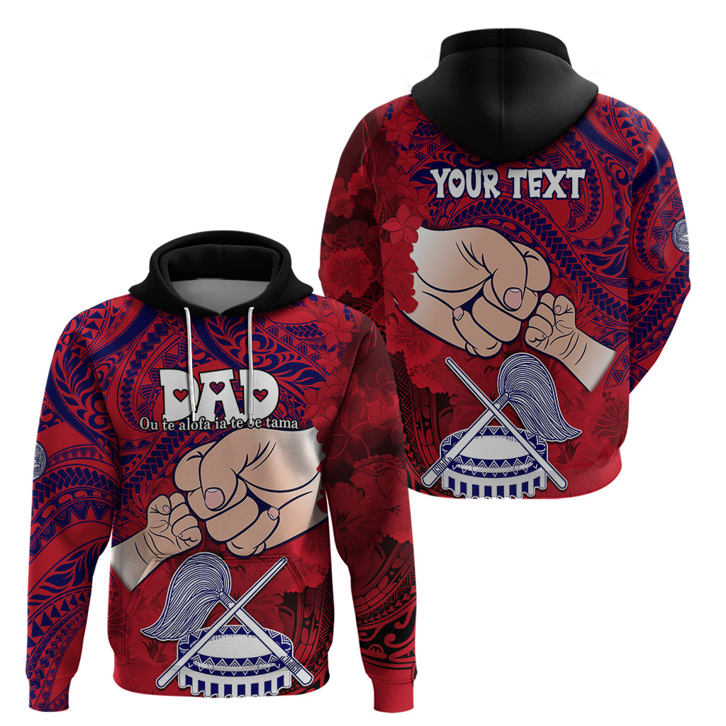 Custom Dads Day American Samoa Hoodie Dad Ou Te Alofa Ia Te Oe Tama Polynesian Flowers Tribal LT9 - Polynesian Pride