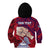 Personalised Dads Day American Samoa Kid Hoodie Dad Ou Te Alofa Ia Te Oe Tama - Polynesian Flowers Tribal LT9 - Polynesian Pride