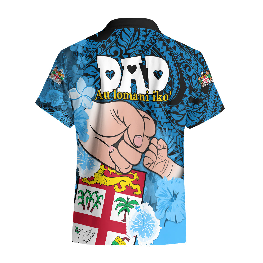 Dads Day Fiji Hawaiian Shirt Dad Au Lomani Iko - Polynesian Flowers Tribal LT9 - Polynesian Pride