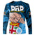 Dads Day Fiji Long Sleeve Shirt Dad Au Lomani Iko - Polynesian Flowers Tribal LT9 - Polynesian Pride