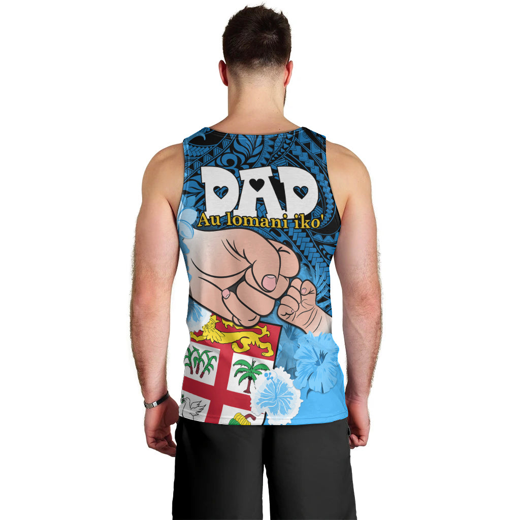 Fathers Day Polynesian Islands Fiji Men Tank Top Dad Au Lomani Iko - Polynesian Flowers Tribal LT9 - Polynesian Pride