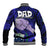 Dads Day Samoa Baseball Jacket Dad Ou Te Alofa Ia Te Oe Tama - Blue Polynesian Flowers Tribal LT9 - Polynesian Pride