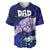 Fathers Day Polynesian Islands Samoa Baseball Jersey Dad Ou Te Alofa Ia Te Oe Tama - Blue Polynesian Flowers Tribal LT9 Blue - Polynesian Pride