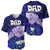 Dads Day Samoa Baseball Jersey Dad Ou Te Alofa Ia Te Oe Tama - Blue Polynesian Flowers Tribal LT9 - Polynesian Pride