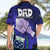 Dads Day Samoa Hawaiian Shirt Dad Ou Te Alofa Ia Te Oe Tama - Blue Polynesian Flowers Tribal LT9 - Polynesian Pride