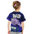 Dads Day Samoa Kid T Shirt Dad Ou Te Alofa Ia Te Oe Tama - Blue Polynesian Flowers Tribal LT9 - Polynesian Pride