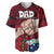 Fathers Day Polynesian Islands Samoa Baseball Jersey Dad Ou Te Alofa Ia Te Oe Tama - Red Polynesian Flowers Tribal LT9 Red - Polynesian Pride