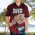 Dads Day Samoa Hawaiian Shirt Dad Ou Te Alofa Ia Te Oe Tama - Red Polynesian Flowers Tribal LT9 - Polynesian Pride