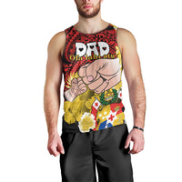 Dads Day Tonga Men Tank Top Dad Ofa lahi atu - Polynesian Flowers Tribal LT9 - Polynesian Pride