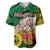 Dads Day Vanuatu Baseball Jersey Dad Mi lavem yu - Polynesian Flowers Tribal LT9 Green - Polynesian Pride