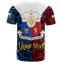 Custom Polynesian Philippines T Shirt Pilipinas Flag Style for 125th Independence Anniversary Black LT9 - Polynesian Pride