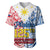 125th Independence Anniversary Philippines Baseball Jersey Polynesian Pilipinas Flag Style - White LT9 White - Polynesian Pride