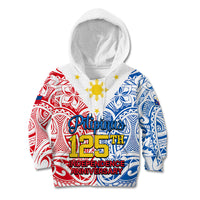 Polynesian Philippines Kid Hoodie Pilipinas Flag Style for 125th Independence Anniversary White LT9 Hoodie White - Polynesian Pride