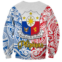 Polynesian Philippines Sweatshirt Pilipinas Flag Style for 125th Independence Anniversary White LT9 - Polynesian Pride