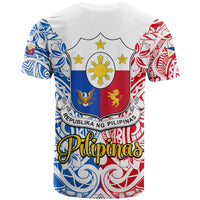 125th Independence Anniversary Philippines T Shirt Polynesian Pilipinas Flag Style White LT9 - Polynesian Pride